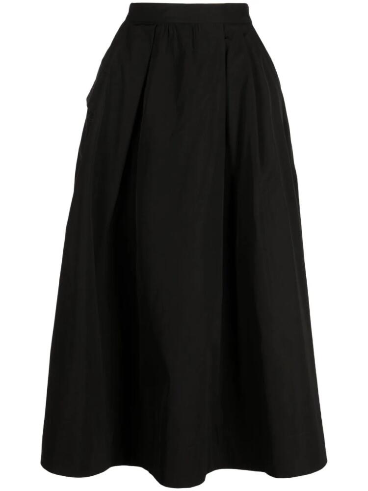 SHIATZY CHEN logo-embroidered asymmetric midi skirt - Black Cover