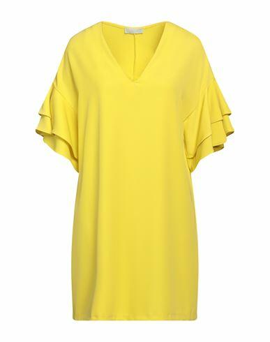 Fly Girl Woman Mini dress Yellow Polyester, Elastane Cover