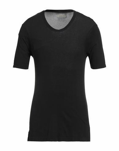 Laneus Man T-shirt Black Cotton Cover