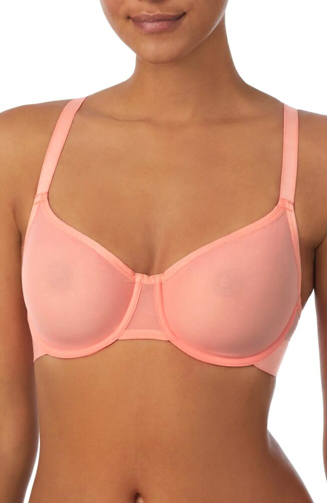 DKNY Sheer Mesh Unlined Bra in Shell Pink Cover