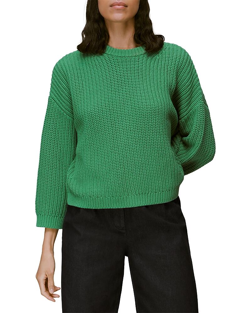 Whistles Pria Chunky Knit Crewneck Sweater Cover