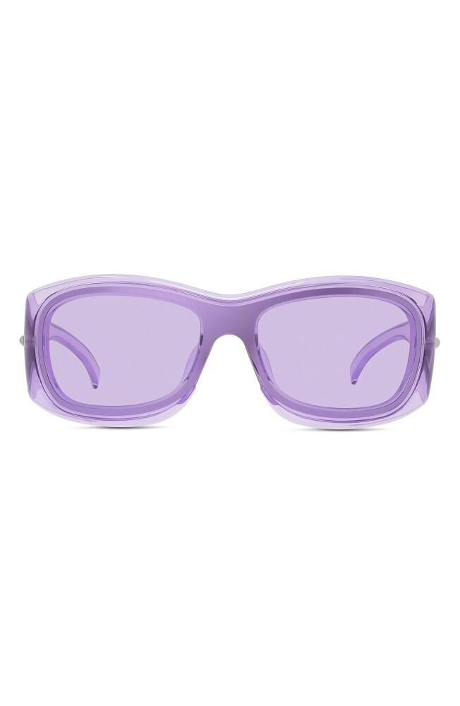 Givenchy Oval Sunglasses in Shiny Violet /Violet Cover