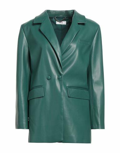 Jijil Woman Blazer Emerald green Polyester Cover