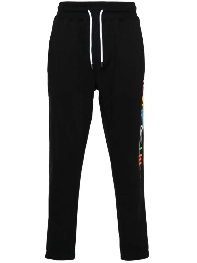 Purple Brand tapered cotton track pants - Black Cover