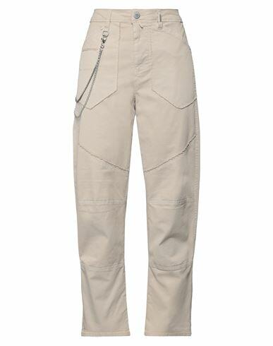 High Woman Pants Beige Cotton, Elastane Cover