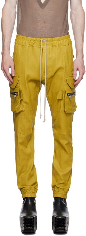 Rick Owens Yellow Mastodon Leather Pants Cover