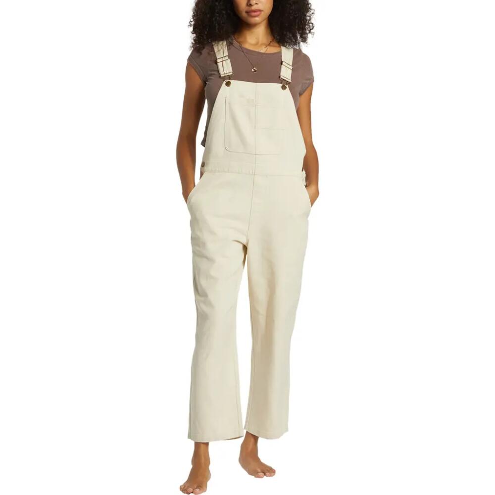 Billabong Sand Canyon Relaxed Fit Overalls in White Cap Cover