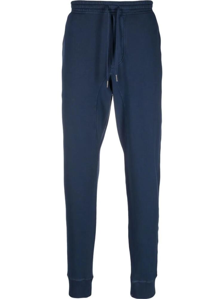 TOM FORD drawstring cotton track pants - Blue Cover