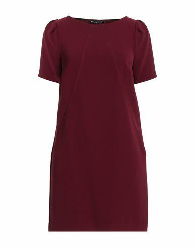 Biancoghiaccio Woman Mini dress Burgundy Polyester, Viscose, Elastane Cover