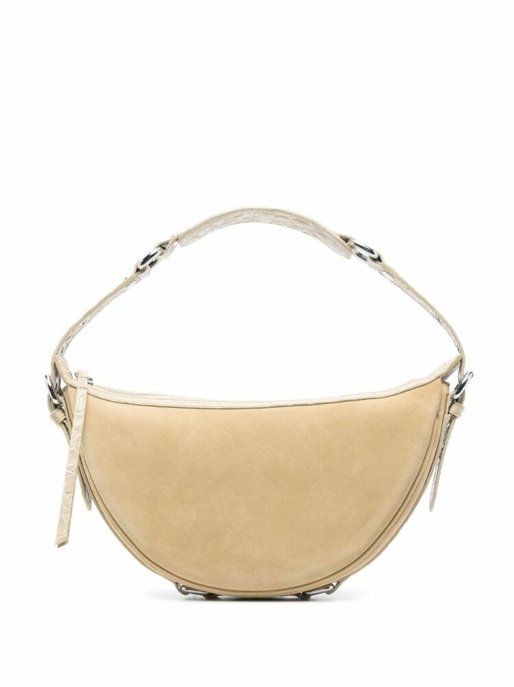 BY FAR Gib suede shoulder bag - Neutrals Cover