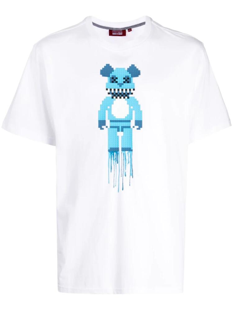 Mostly Heard Rarely Seen 8-Bit Blue Bear graphic-print T-Shirt - White Cover