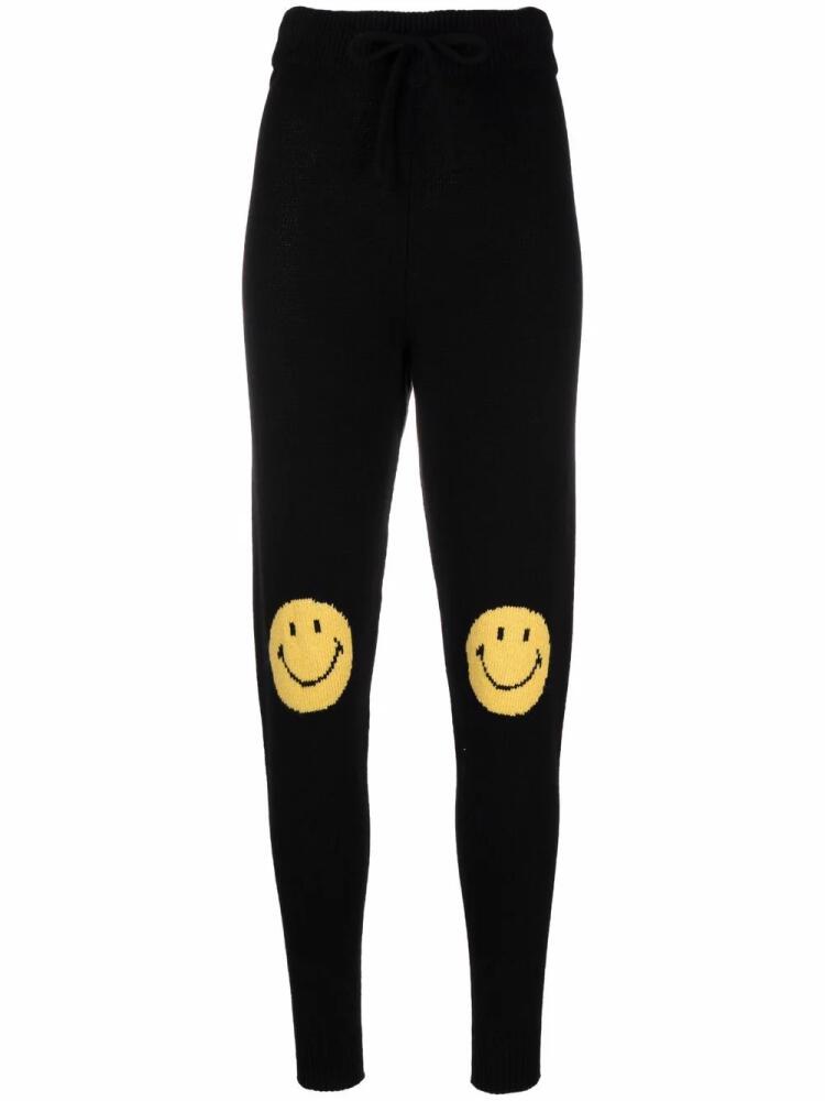 Joshua Sanders smiley-embroidered joggers - Black Cover