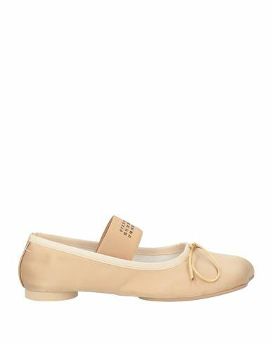 Mm6 Maison Margiela Woman Ballet flats Beige Textile fibers Cover