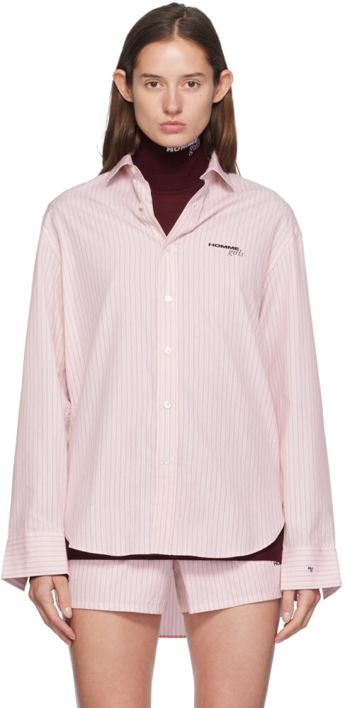 HommeGirls Pink Oversized Shirt Cover