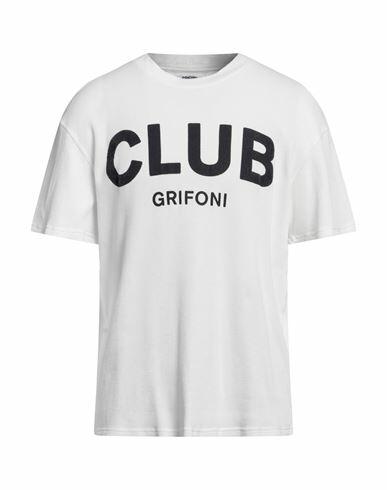 Grifoni Man T-shirt White Cotton, Elastane Cover