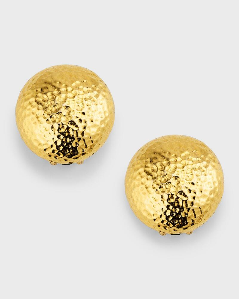 Ben-Amun Hammered Clip-On Stud Earrings Cover