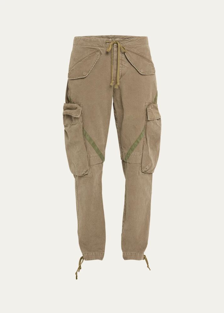 Greg Lauren Men's Tent Paneled Cargo Pants Cover