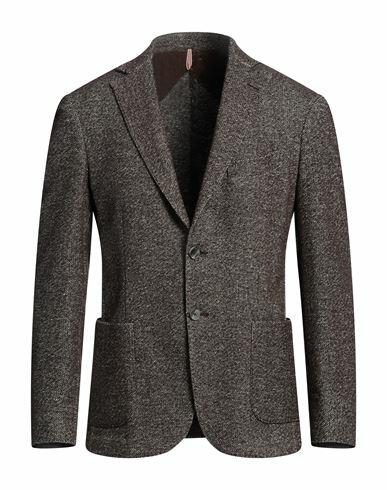 Santaniello Man Blazer Brown Wool, Synthetic fibers, Cotton, Silk Cover