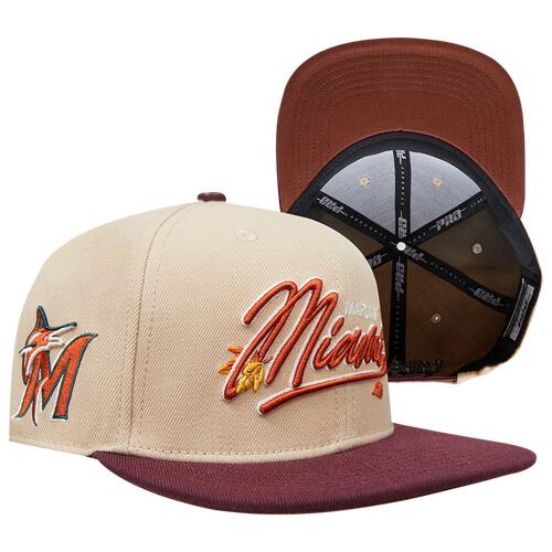 Pro Standard Marlins Autumn Pack Cap - Mens Khaki/White Cover