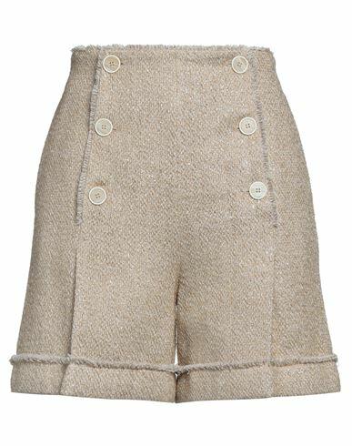 Rosie Assoulin Woman Shorts & Bermuda Shorts Khaki Cotton, Linen, Polyamide Cover