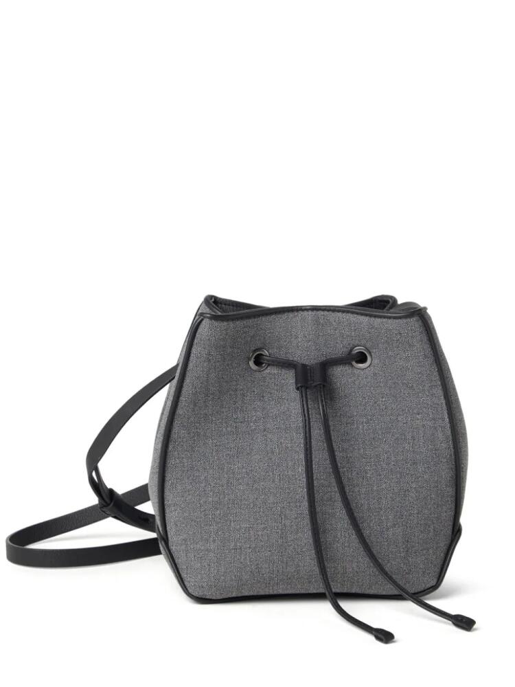 Brunello Cucinelli drawstring virgin wool bucket bag - Grey Cover