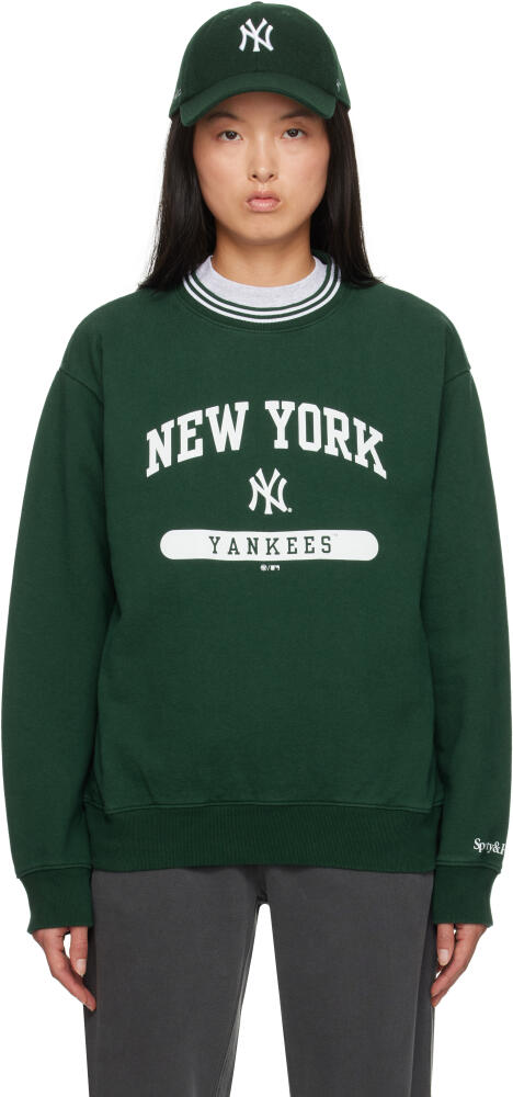 Sporty & Rich Green '47 Edition Yankees League Crewneck Sweater Cover