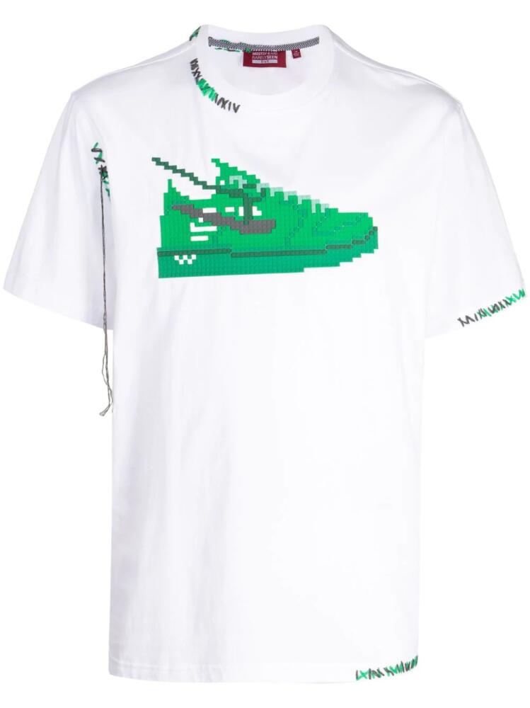 Mostly Heard Rarely Seen 8-Bit sneaker-print cotton T-shirt - White Cover