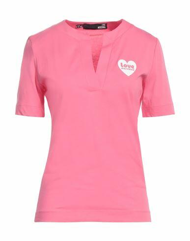 Love Moschino Woman T-shirt Magenta Cotton Cover