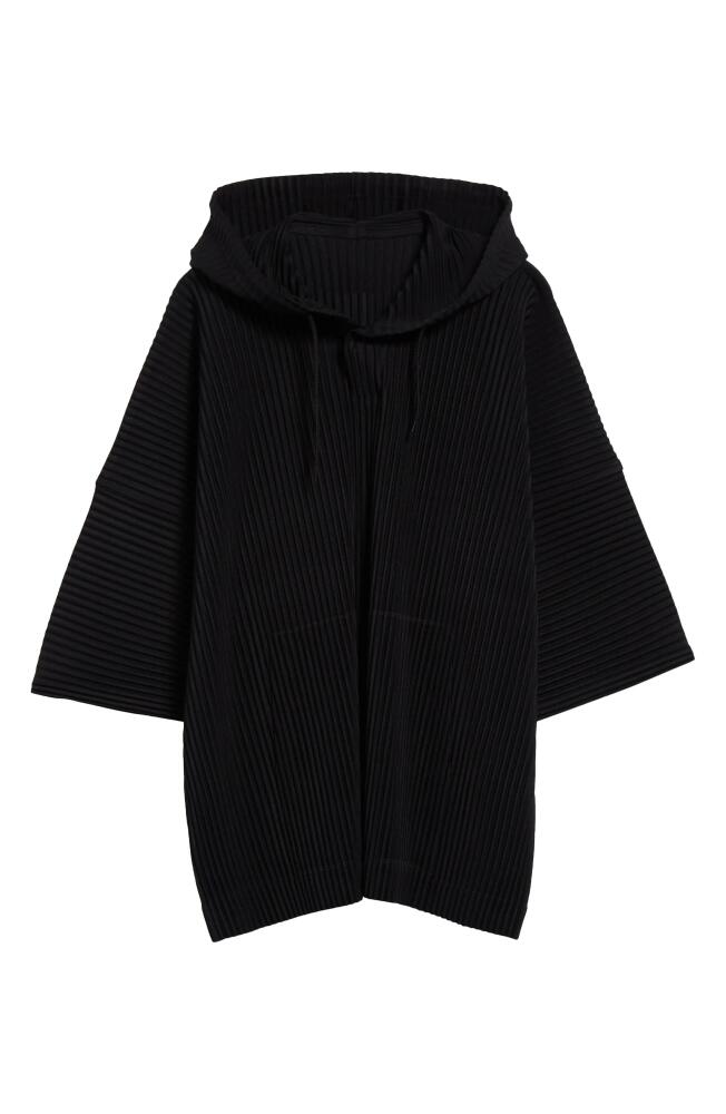 Homme Plissé Issey Miyake Monthly Colors June Pleated Hoodie in Black Cover