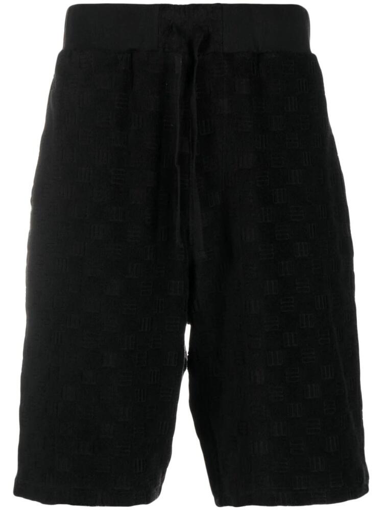 AMBUSH monogram towelling-finish track shorts - Black Cover