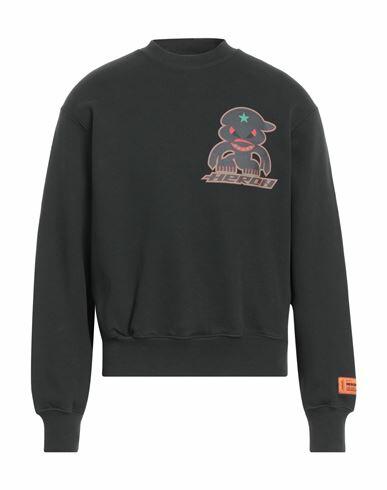 Heron Preston Man Sweatshirt Steel grey Cotton, Elastane Cover