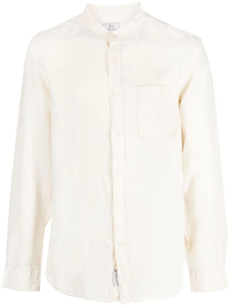 Woolrich long-sleeve linen shirt - Neutrals Cover