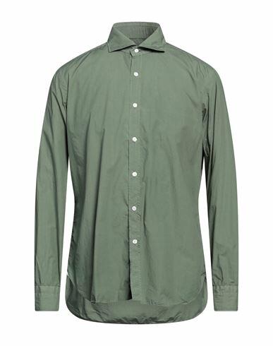 Dandylife By Barba Man Shirt Military green Size 15 ¾ Cotton Cover