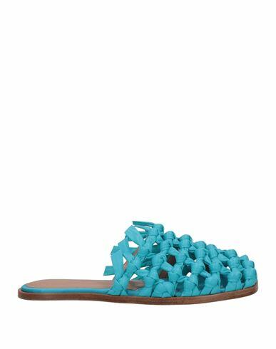 Etro Woman Mules & Clogs Sky blue Textile fibers Cover