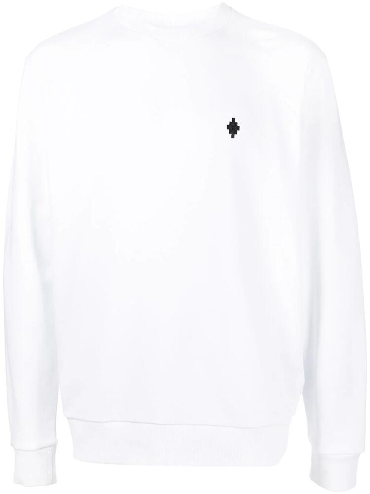 Marcelo Burlon County of Milan logo-embroidered cotton sweatshirt - White Cover