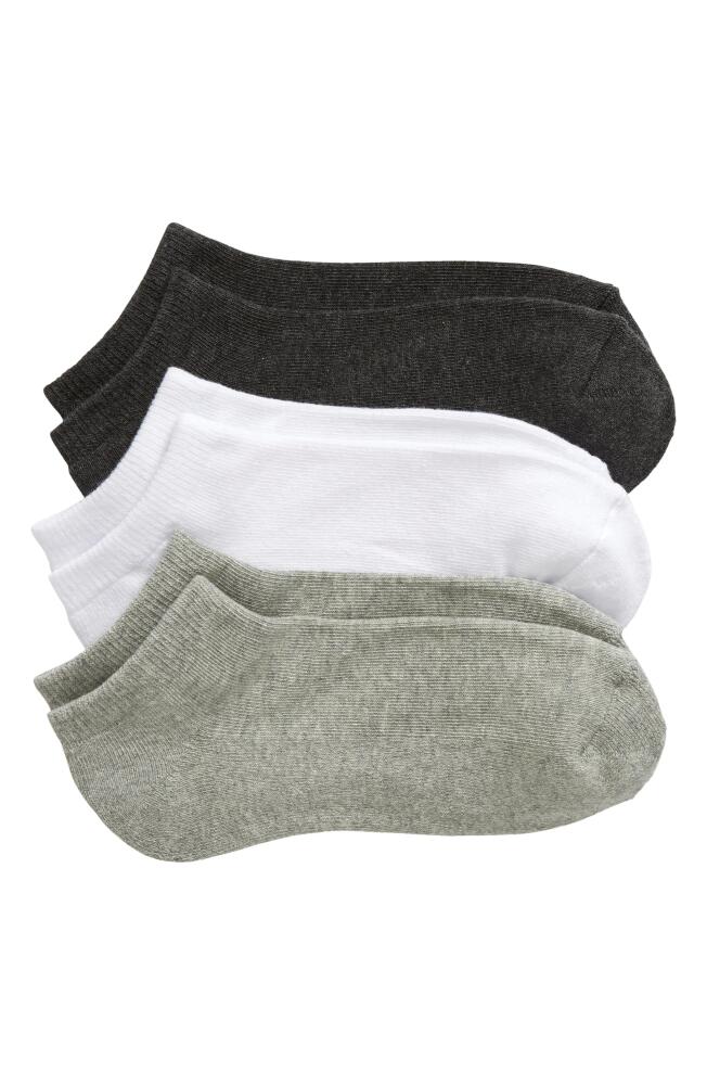 Nordstrom 3-Pack Everyday Ankle Socks in Black -Grey -White Cover