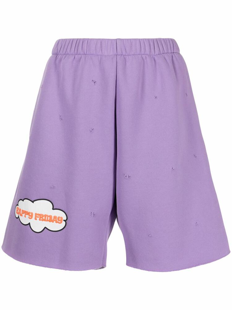 Natasha Zinko cloud print shorts - Purple Cover