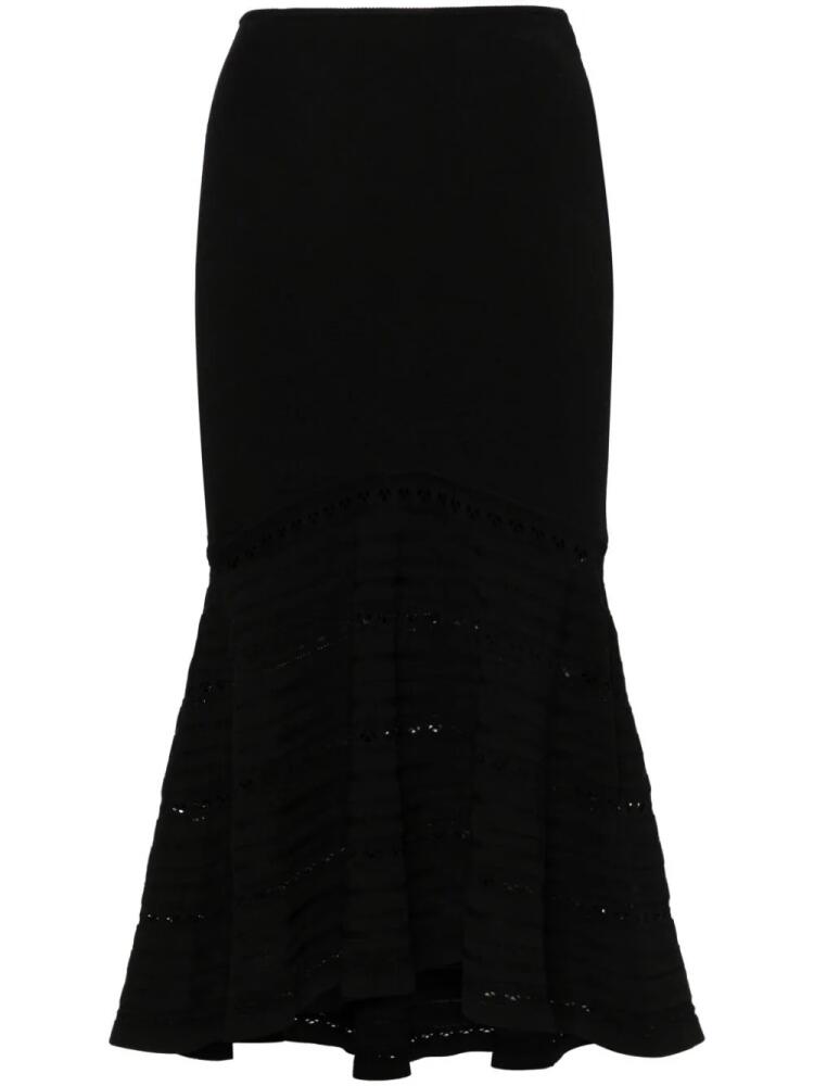 Victoria Beckham flared midi skirt - Black Cover