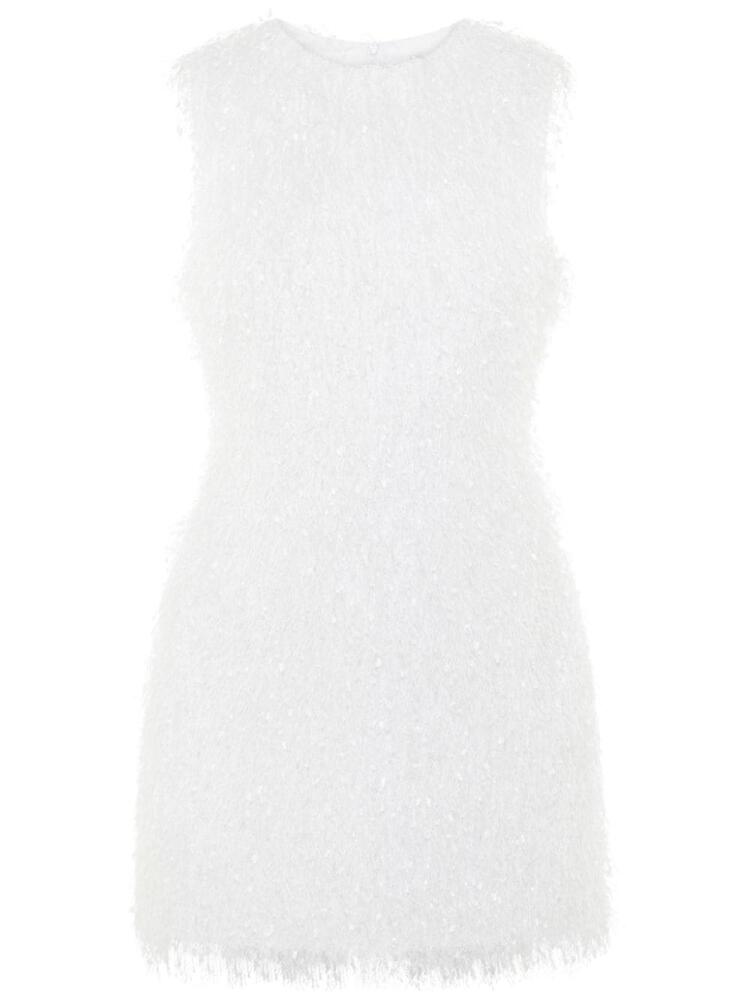 Anna Quan feather-detailing mini dress - White Cover