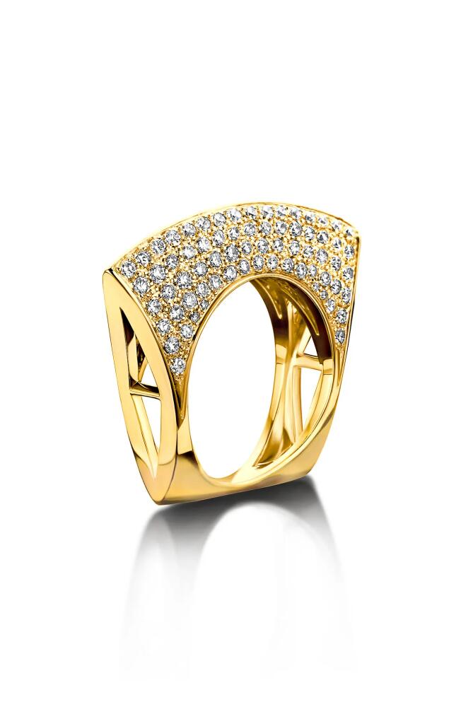 DRIES CRIEL Lotus Diamond Ring in Yellow Gold Cover