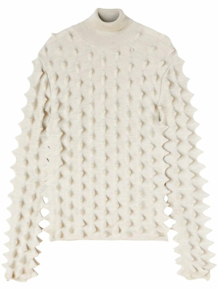 AMBUSH spiked turtleneck jumper - Neutrals Cover