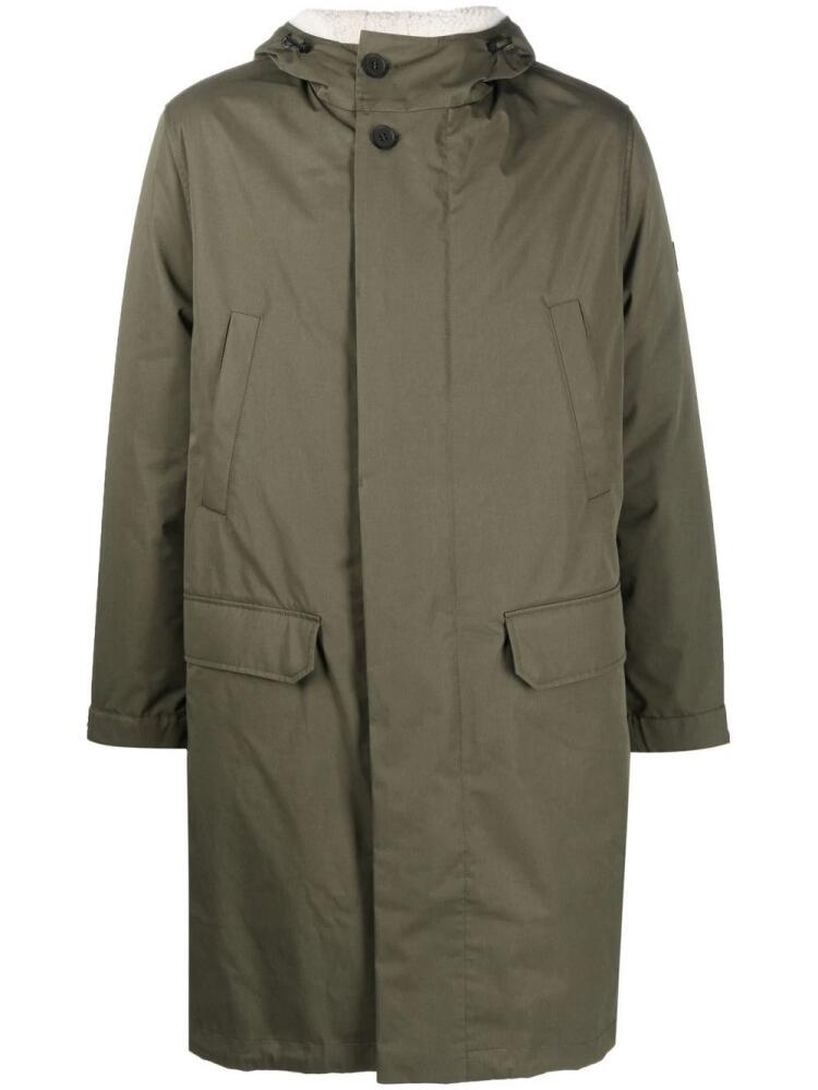 Yves Salomon shearling-lined hooded parka - Green Cover