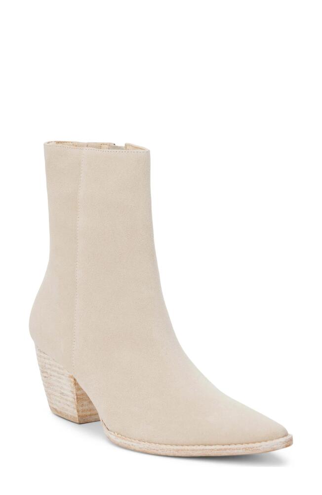 Matisse Caty Western Pointed Toe Bootie in Ecru Suede Cover