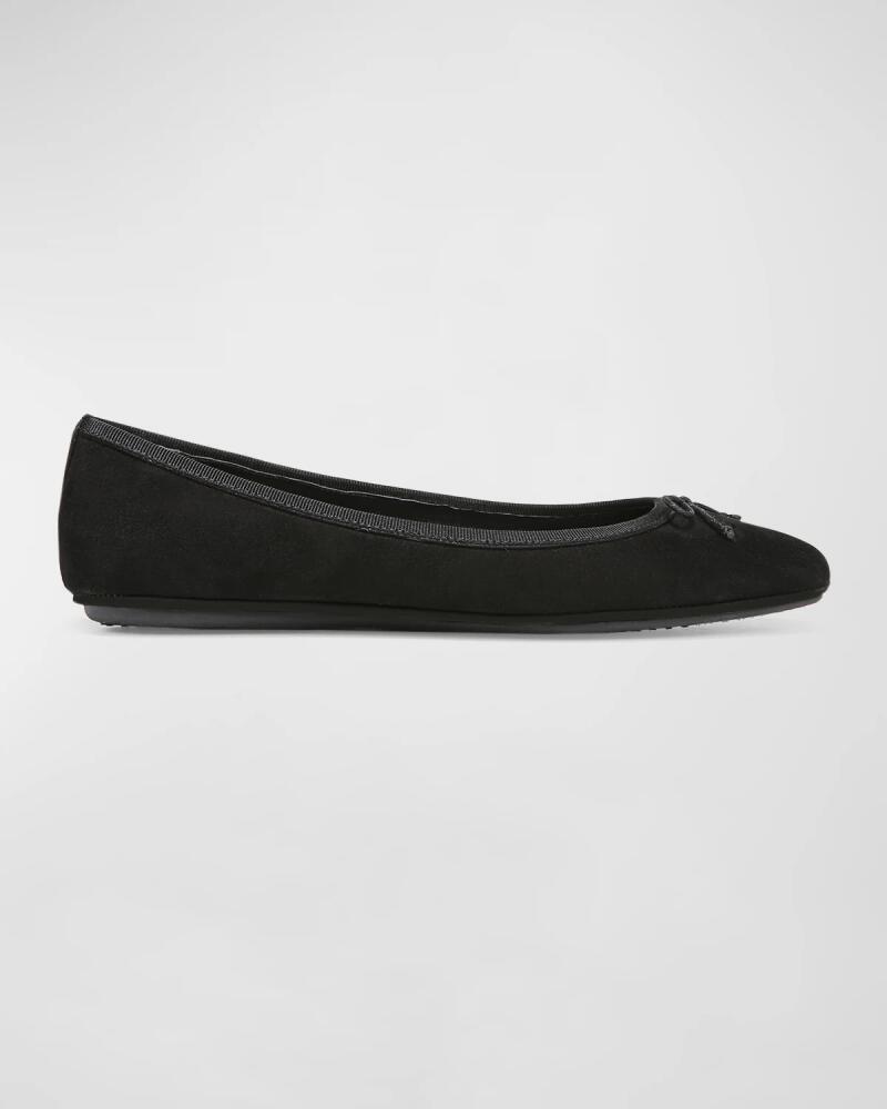 Veronica Beard Beatrix Suede Bow Ballerina Flats Cover