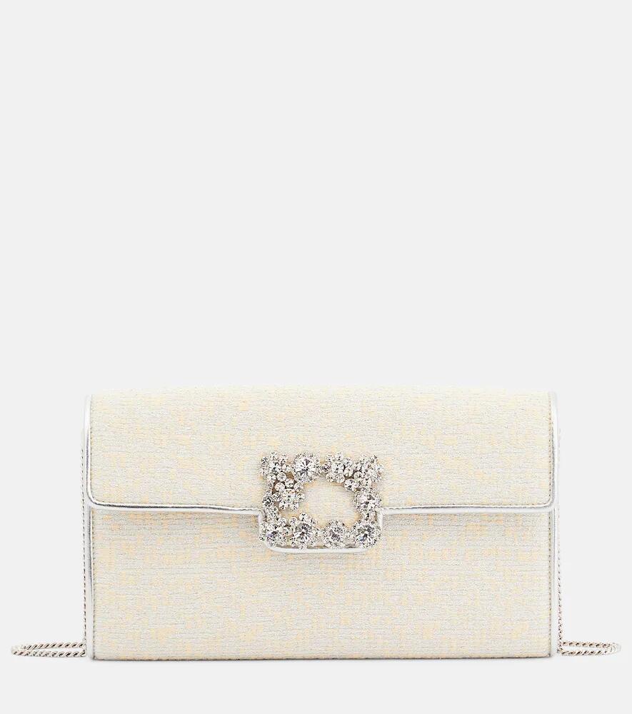 Roger Vivier Flower Strass tweed clutch Cover