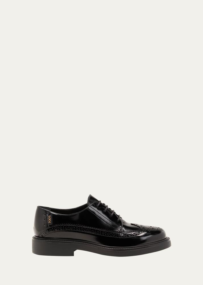 Tod's Gomma Leather Lace-Up Oxford Loafers Cover