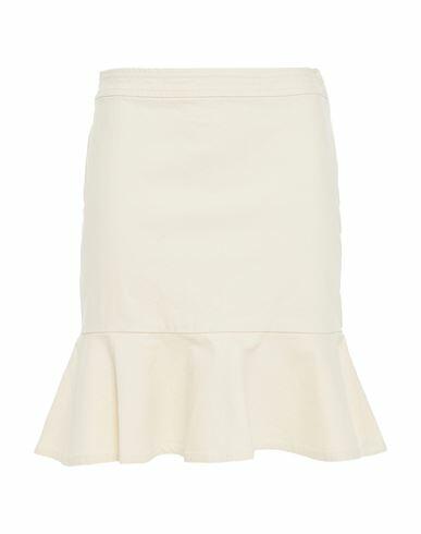 Vanessa Bruno Woman Mini skirt Ivory Cotton, Elastane Cover