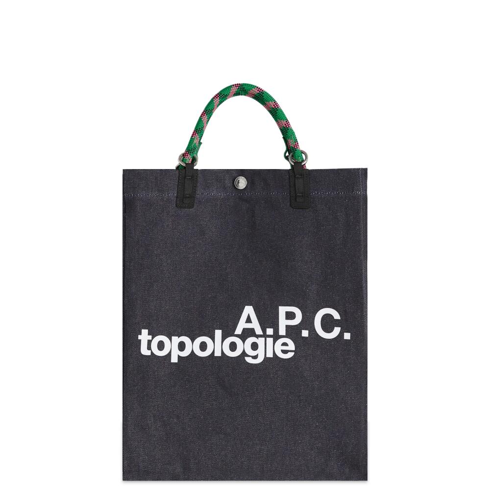 A.P.C. Men's x Topologie Everyday Tote in Indigo/Emerald Cover