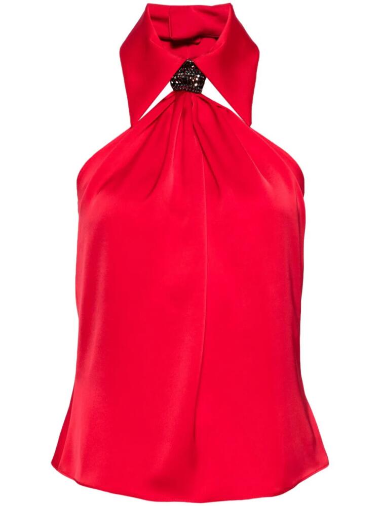 Isabel Sanchis crystal-embellished sleeveless top - Red Cover