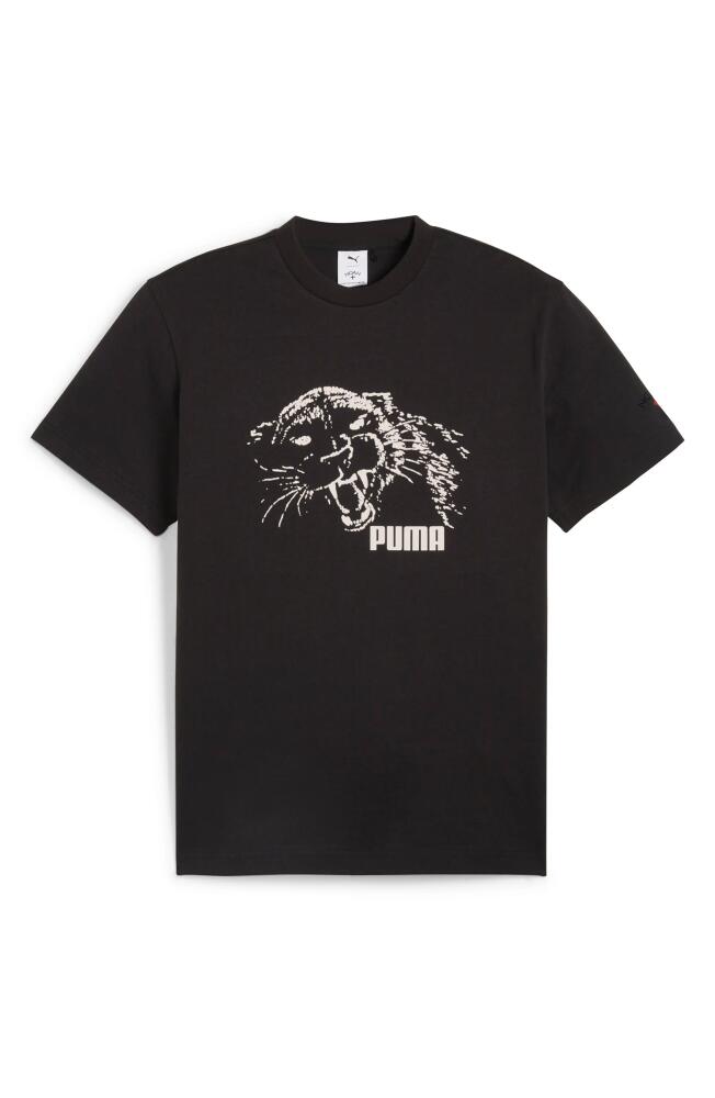 PUMA x Noah Logo Graphic T-Shirt in Puma Black Cover